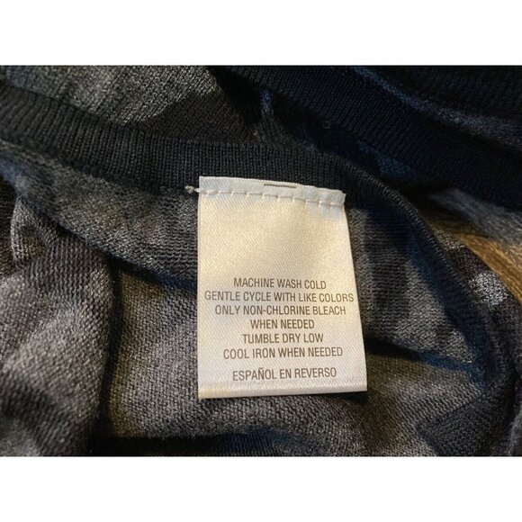 New Charter Club Women's Zebra Print Cowl Neck Poncho Sweater Black Size 2X/3X - Picture 5 of 11